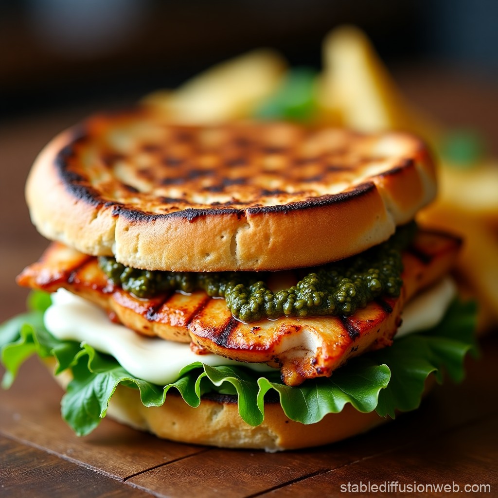 Grilled Chicken Pesto Panini