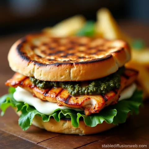 Grilled Chicken Pesto Panini